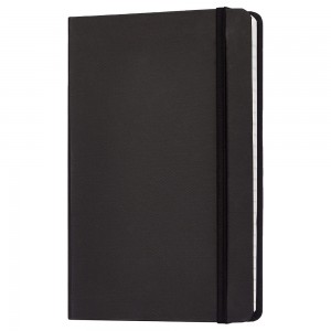Denozer Classic Notebook, Line Ruled, 240 Pages, Black, Hardcover, 5 x 8.25-Inch